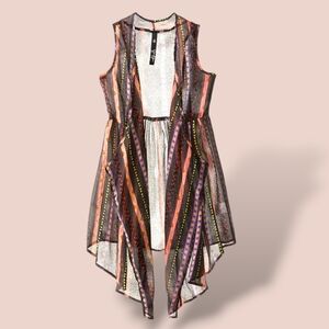 ☮️ Gorgeous Kimono Jessica Simpson Boho, Bohemian, Swim Cover-up